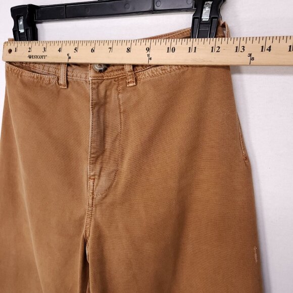 Free People Jeans Wide Leg Womens Size 24 Denim  High Rise Brown - Picture 11 of 16